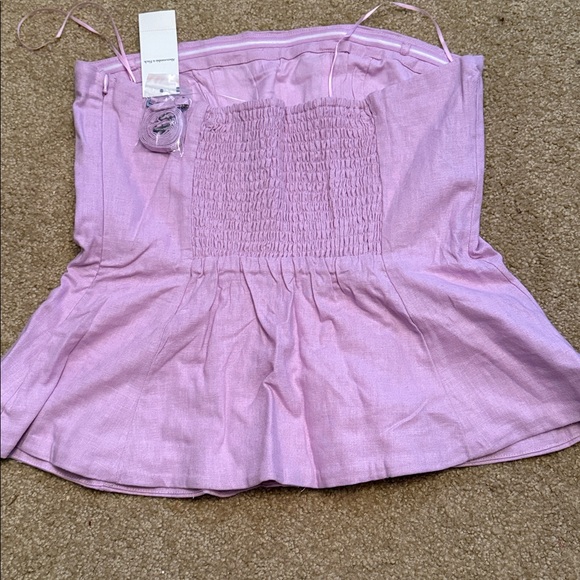 Abercrombie & Fitch Lilac Strapless Peplum Top - Picture 4 of 4